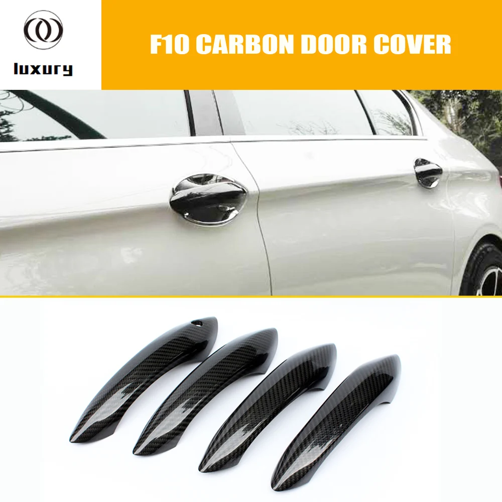F10 внешняя отделка из углеродного волокна ручка двери наклейка Накладка для BMW 520i