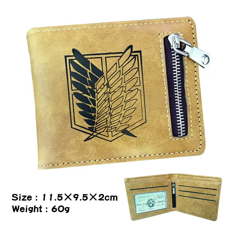 Anime Attack On Titan Cartoon Wallet Men PU Leather Short Wallet Student Money Bag Coin Purse Handbags Gift
Anime Attack On Titan Cartoon Wallet Men PU Leather Short Wallet Student Money Bag Coin Purse Handbags Gift