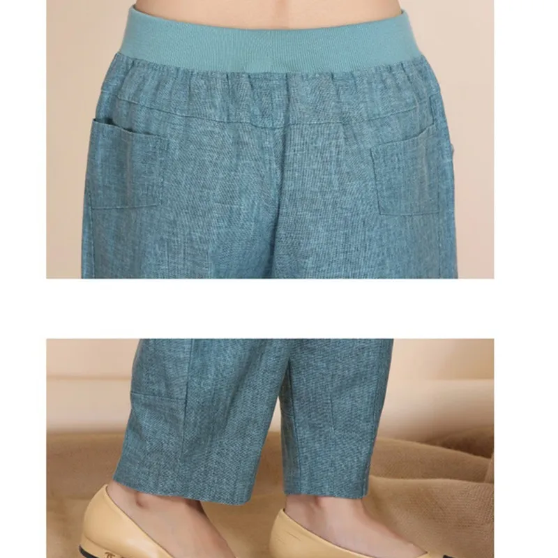 2019 Summer Women Linen Harem Pants Middle-aged Lady Elastic Waist Loose Casual Pants Plus Size 4XL Pocket Thin Female Trousers
2019 Summer Women Linen Harem Pants Middle-aged Lady Elastic Waist Loose Casual Pants Plus Size 4XL Pocket Thin Female Trousers