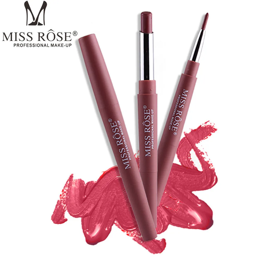 Карандаш MISS ROSE водостойкий с двойным концом 8 цветов 2018|Карандаш для губ| |