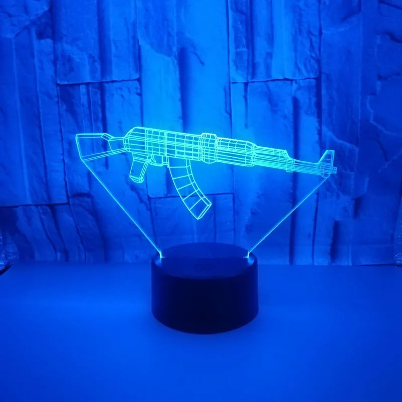 Винтовка 7 цветов Изменение настольные лампы пистолет 3D светодиодный ночной Светильник USB сенсорный Сенсор RGB декоративный светильник s дет...
Винтовка 7 цветов Изменение настольные лампы пистолет 3D светодиодный ночной Светильник USB сенсорный Сенсор RGB декоративный светильник s дет...