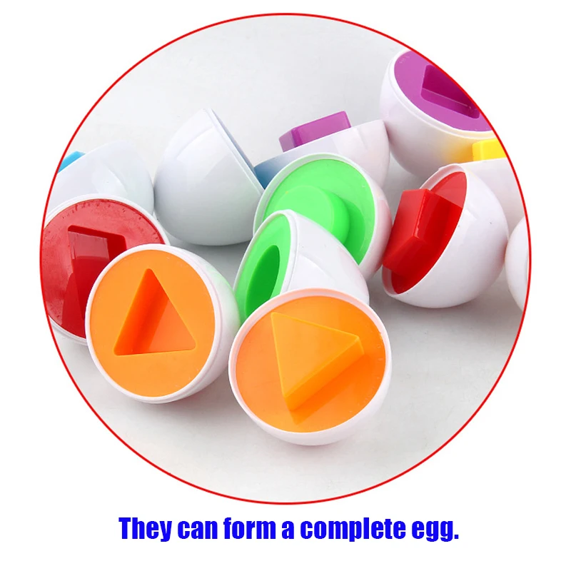 Детская игрушка яйцо белый красочный треугольный круг обучения образование