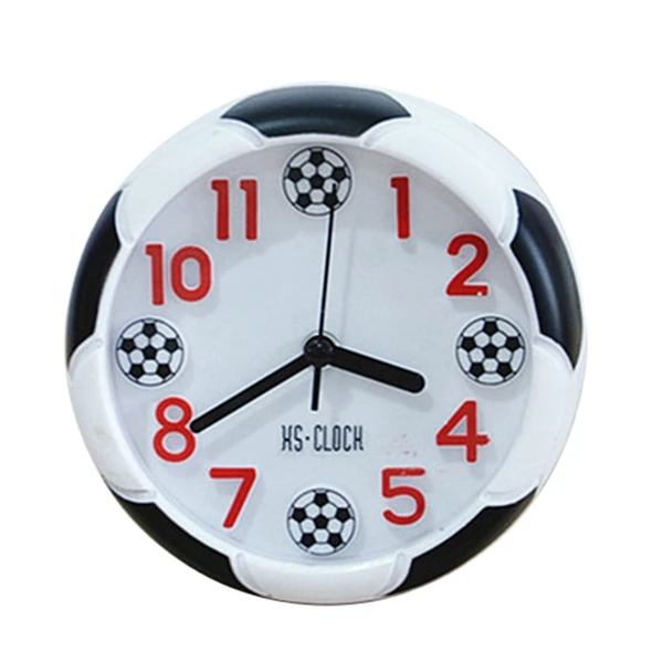 Фото Кварцевые часы креативные 3d настоящий футбольный будильник для детей спальня