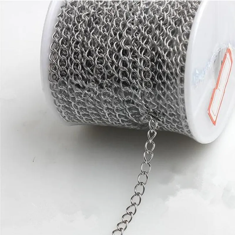 5meter Stainless Steel Necklace Chains Silver Tone 3x4mm For Necklace Bracelet Extension Chain Bulk DIY Jewelry Making Material
5meter Stainless Steel Necklace Chains Silver Tone 3x4mm For Necklace Bracelet Extension Chain Bulk DIY Jewelry Making Material
