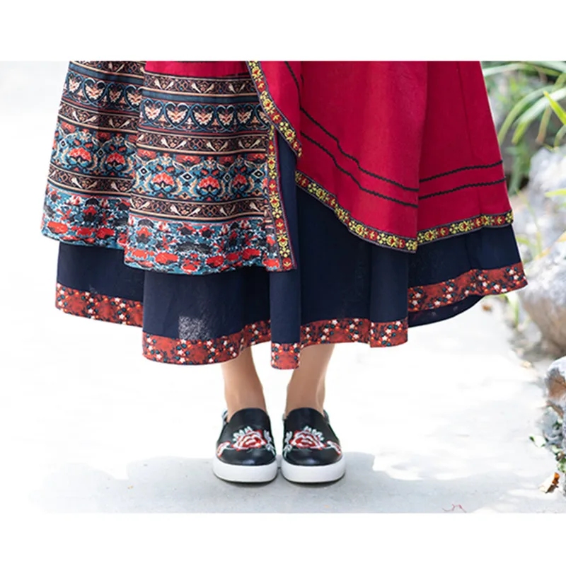 2019 Autumn Winter Vintage boho Long Skirts Women Patchwork Cotton And Linen Skirt irregular Elegant Tutu Skirts Plus Size W506
2019 Autumn Winter Vintage boho Long Skirts Women Patchwork Cotton And Linen Skirt irregular Elegant Tutu Skirts Plus Size W506