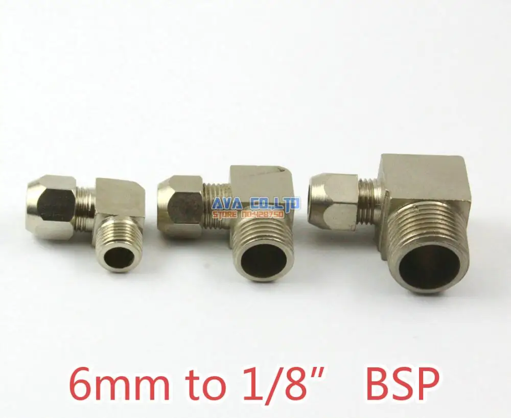 10 Pieces Brass 6mm to 1/8" BSP Elbow Compression Connector Fitting Fuel Air Gas Water Hose Connector Coupler
10 Pieces Brass 6mm to 1/8" BSP Elbow Compression Connector Fitting Fuel Air Gas Water Hose Connector Coupler