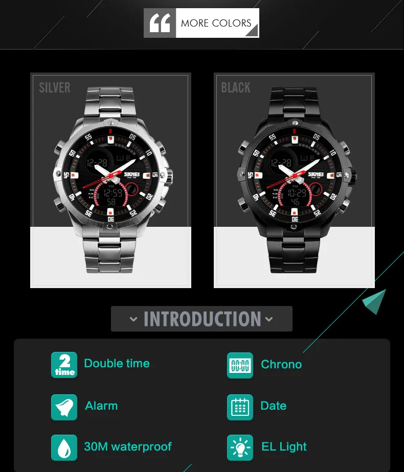 SKMEI 1146 Fashion Waterproof Watch Men Luxury Automatic Business Wristwatch Date Led Top Quality Military Clock Chronograph
SKMEI 1146 Fashion Waterproof Watch Men Luxury Automatic Business Wristwatch Date Led Top Quality Military Clock Chronograph