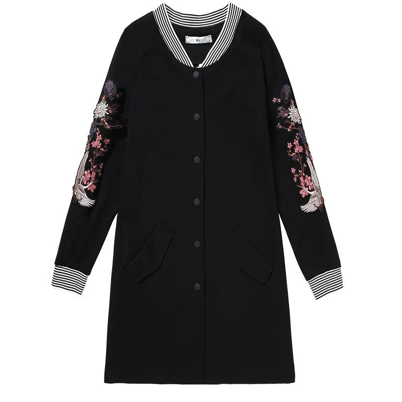 Jvzkass 2018 new spring new women's plus size long baseball uniform loose cardigan jacket tide Z158
Jvzkass 2018 new spring new women's plus size long baseball uniform loose cardigan jacket tide Z158
