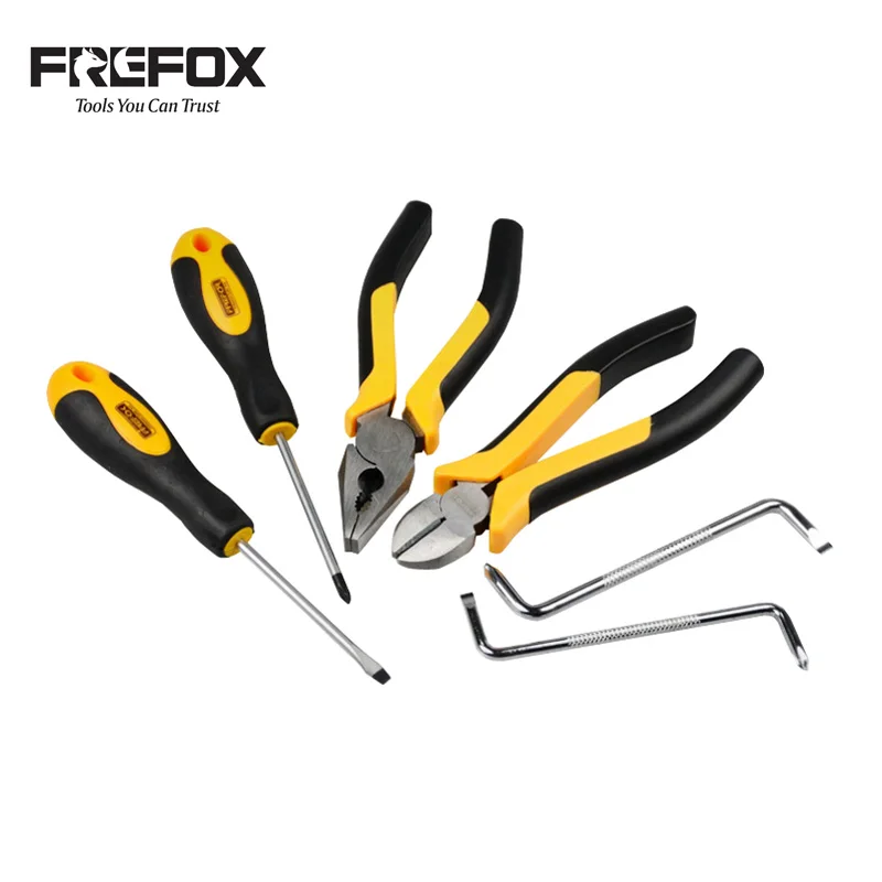 FREFOX 6PC Hand Too set Combination pliers Diagonal pliers Inner hexagon spanner Scredriver took kits
FREFOX 6PC Hand Too set Combination pliers Diagonal pliers Inner hexagon spanner Scredriver took kits