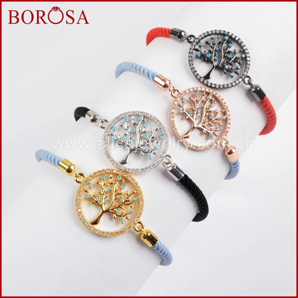 BOROSA 10PCS CZ Micro Pave Blue Zirconia Round Life Tree Connector Druzy Bracelet With 10'' Adjustable Cotton Rope Chain WX690
BOROSA 10PCS CZ Micro Pave Blue Zirconia Round Life Tree Connector Druzy Bracelet With 10'' Adjustable Cotton Rope Chain WX690