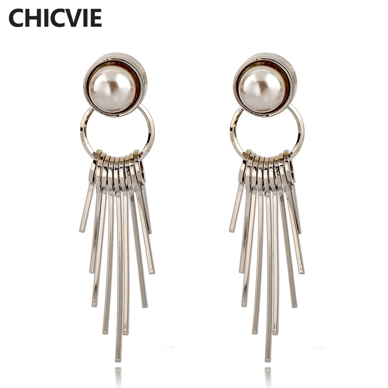 CHICVIE Silver Color High Quality Fashion Women Jewelry Metal Strips Tassel Earrings For Women Dangle Jewelry Earrings SER170010
CHICVIE Silver Color High Quality Fashion Women Jewelry Metal Strips Tassel Earrings For Women Dangle Jewelry Earrings SER170010