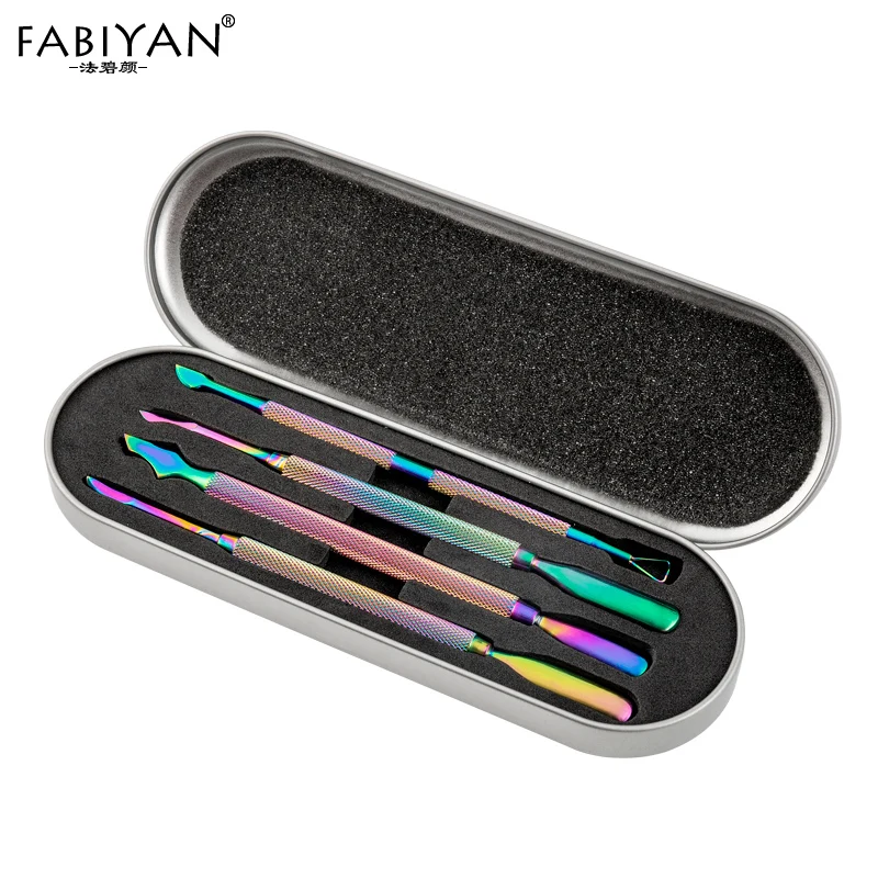 Rainbow Stainless Steel Nail Art Cuticle Pusher Triangle Stick UV Gel Polish Dead Skin Remover Manicure 2 Ways 4Pcs/Boxes Tools
Rainbow Stainless Steel Nail Art Cuticle Pusher Triangle Stick UV Gel Polish Dead Skin Remover Manicure 2 Ways 4Pcs/Boxes Tools