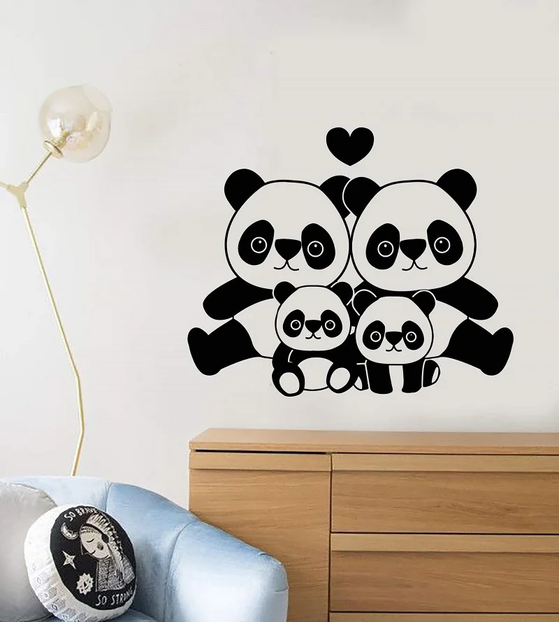 Vinyl wall decal cartoon panda family, Asian animal children room decoration stickers, kindergarten classroom decoration ET35
Vinyl wall decal cartoon panda family, Asian animal children room decoration stickers, kindergarten classroom decoration ET35
