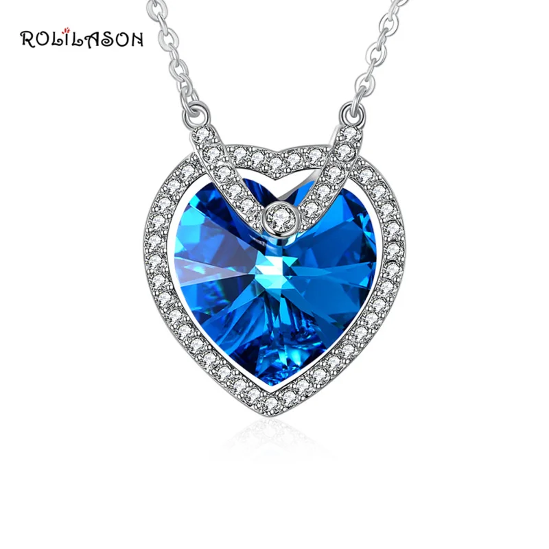 ROLILASON 925 Sterling Silver Blue Zircon Necklace Pendant Classic Gift for Women Anniversary SP67
ROLILASON 925 Sterling Silver Blue Zircon Necklace Pendant Classic Gift for Women Anniversary SP67