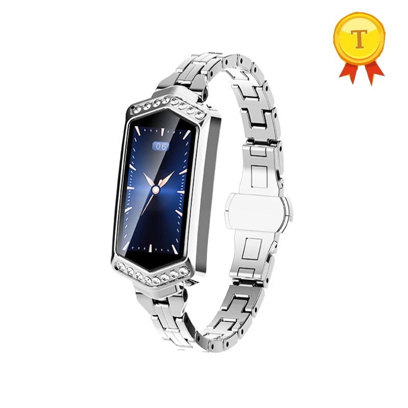 Color Screen Fitness Tracker steel metal silver Smart wristWatch With Heart Rate Physiological period alert Bracelet for Lady
Color Screen Fitness Tracker steel metal silver Smart wristWatch With Heart Rate Physiological period alert Bracelet for Lady