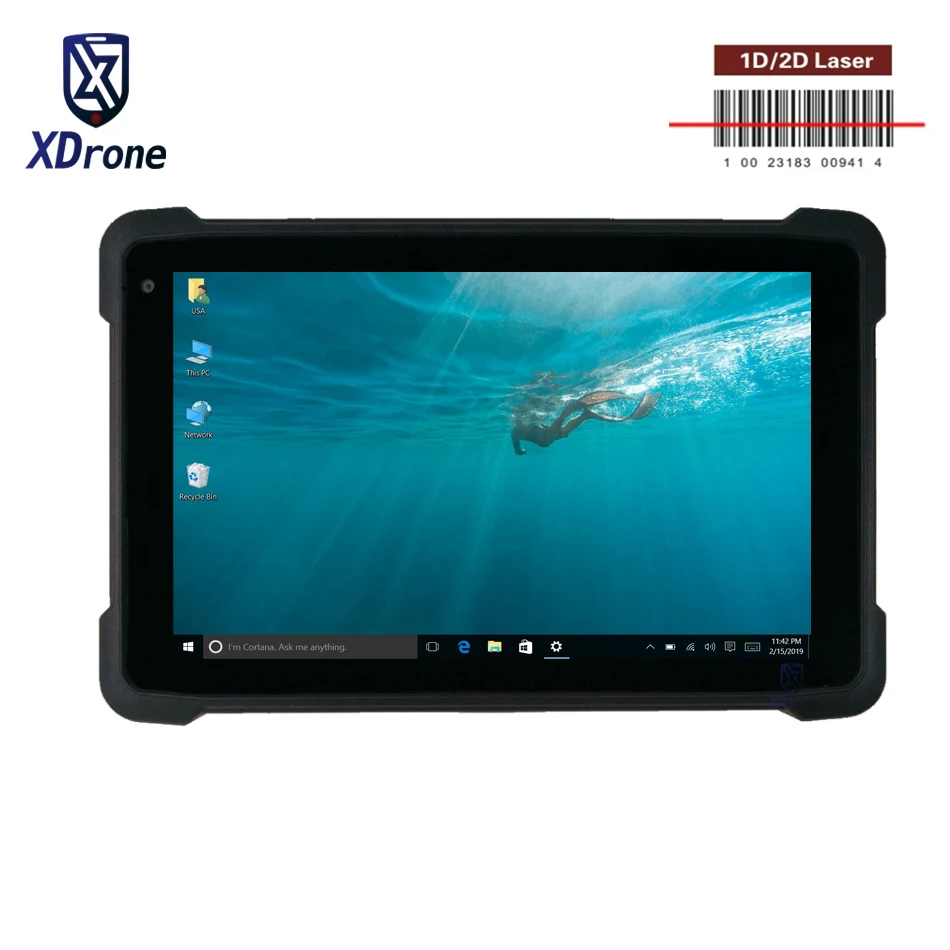 Сканер штрих кодов 1D 2D 8 "планшет Wi Fi 3G 2 Гб ОЗУ 32 ПЗУ IP67 водонепроницаемый OTG