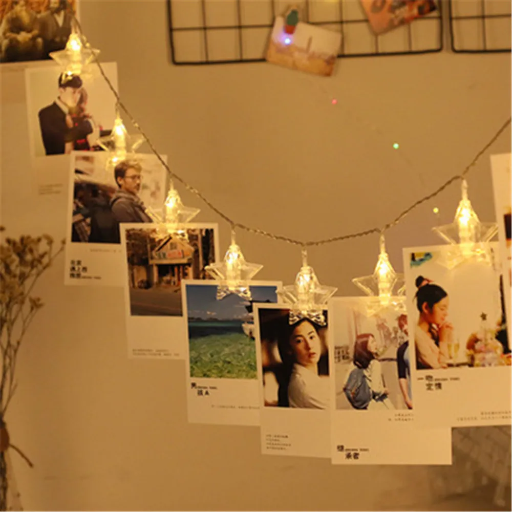 10/20/40Leds Star Card Photo Clip Led String Lights Battery Operated Christmas Wedding Party New Year Holiday Decoration Garlan
10/20/40Leds Star Card Photo Clip Led String Lights Battery Operated Christmas Wedding Party New Year Holiday Decoration Garlan