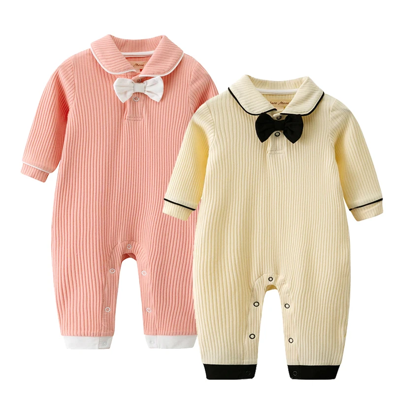Infant Baby Boys Girls Long-Sleeved Rompers with Bowtie, Baby Fall Clothes One-pieces Baby Jumpsuits
Infant Baby Boys Girls Long-Sleeved Rompers with Bowtie, Baby Fall Clothes One-pieces Baby Jumpsuits