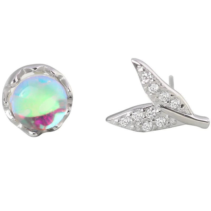 925 Sterling Silver Asymmetric Mermaid Tail Stud Earrings For Women Wedding Brincos pendientes EH1106
925 Sterling Silver Asymmetric Mermaid Tail Stud Earrings For Women Wedding Brincos pendientes EH1106