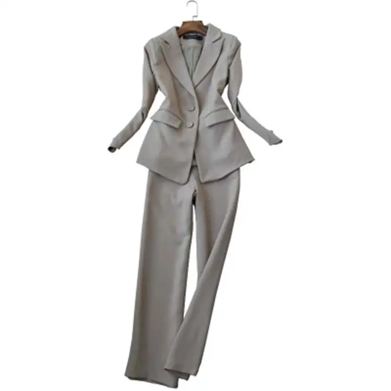 Fashion suit suit autumn / spring large size New ladies professional suit jacket + straight pants trousers two Suits Women
Fashion suit suit autumn / spring large size New ladies professional suit jacket + straight pants trousers two Suits Women