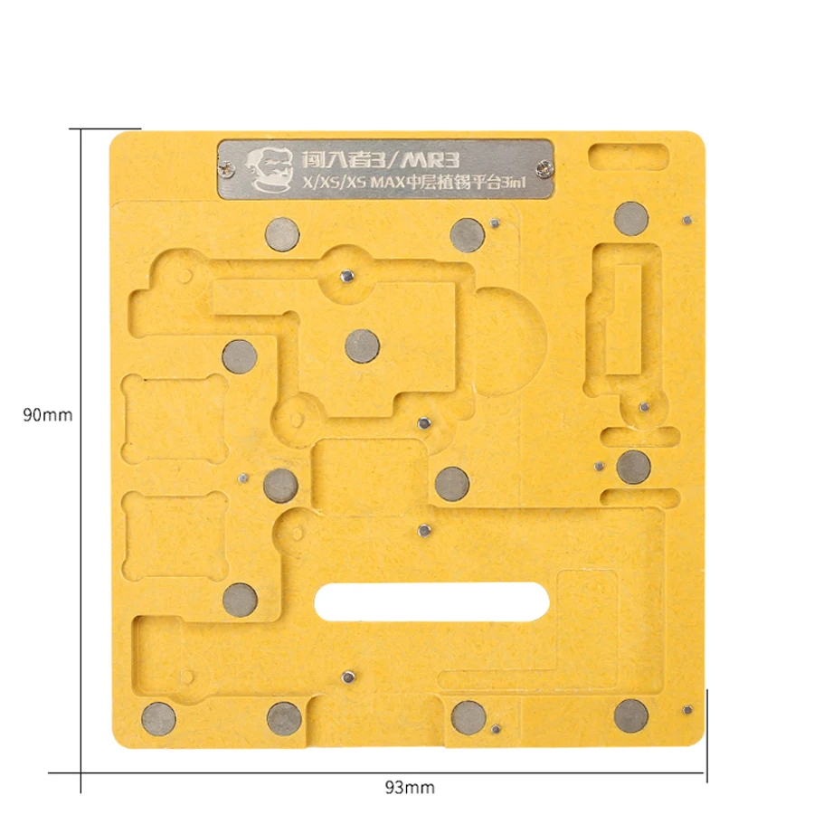 MECHANIC 3 In 1 BGA Reballing Kit Set Mainboard Middle Frame Positioning PCB Fixture Platform for IP X XS XSMAX Repair Tool
MECHANIC 3 In 1 BGA Reballing Kit Set Mainboard Middle Frame Positioning PCB Fixture Platform for IP X XS XSMAX Repair Tool