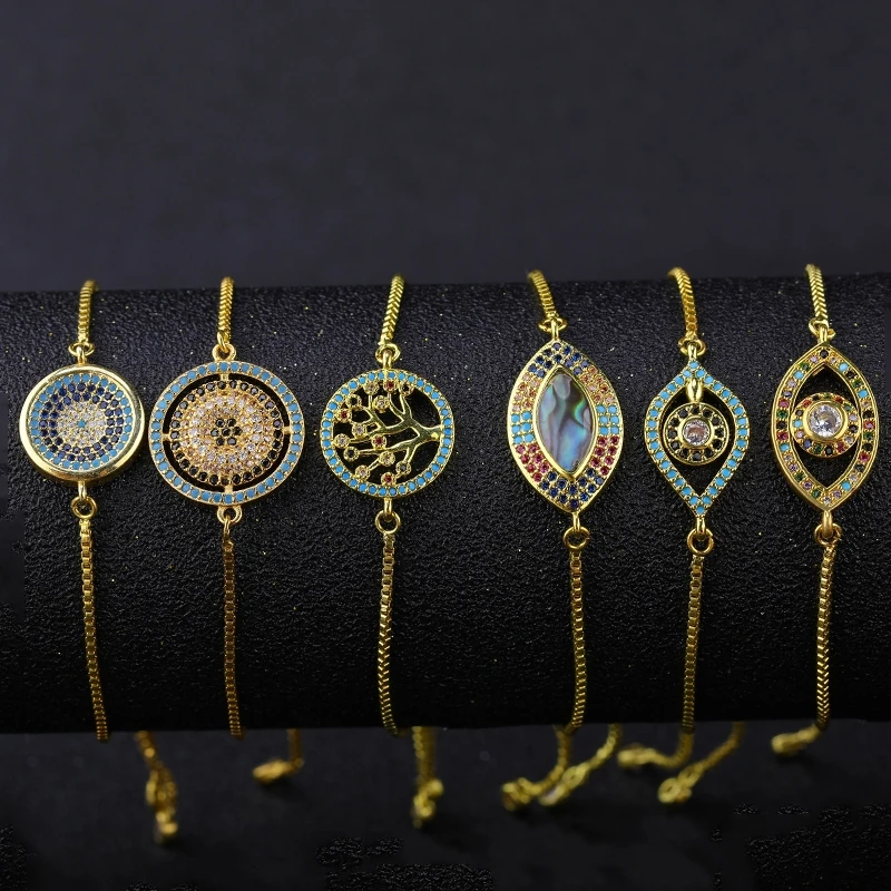 Juya 2019 New Design Multicolor Zirconia Bracelets Handmade Adjustable Chains Greek Evil Eye Charm Bracelets For Women Men
Juya 2019 New Design Multicolor Zirconia Bracelets Handmade Adjustable Chains Greek Evil Eye Charm Bracelets For Women Men