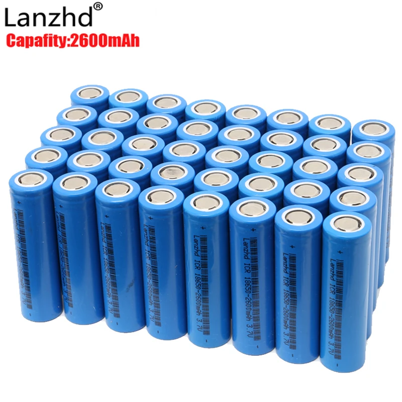 40pcs 18650 battery 3.7V Rechargeable Batteries li-ion 2600mAh ICR18650 lithium ICR 26F batteries for Led Flashlight Newest
40pcs 18650 battery 3.7V Rechargeable Batteries li-ion 2600mAh ICR18650 lithium ICR 26F batteries for Led Flashlight Newest