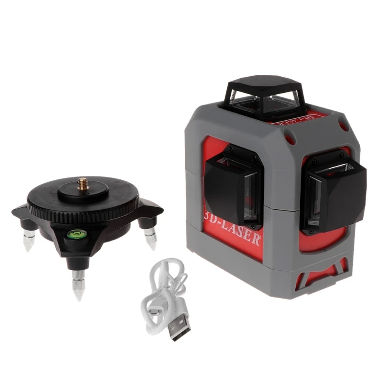 3D Laser Level 360 Degree 12 Line Self-Leveling Tool 65ft 20m for Construction-M15
3D Laser Level 360 Degree 12 Line Self-Leveling Tool 65ft 20m for Construction-M15