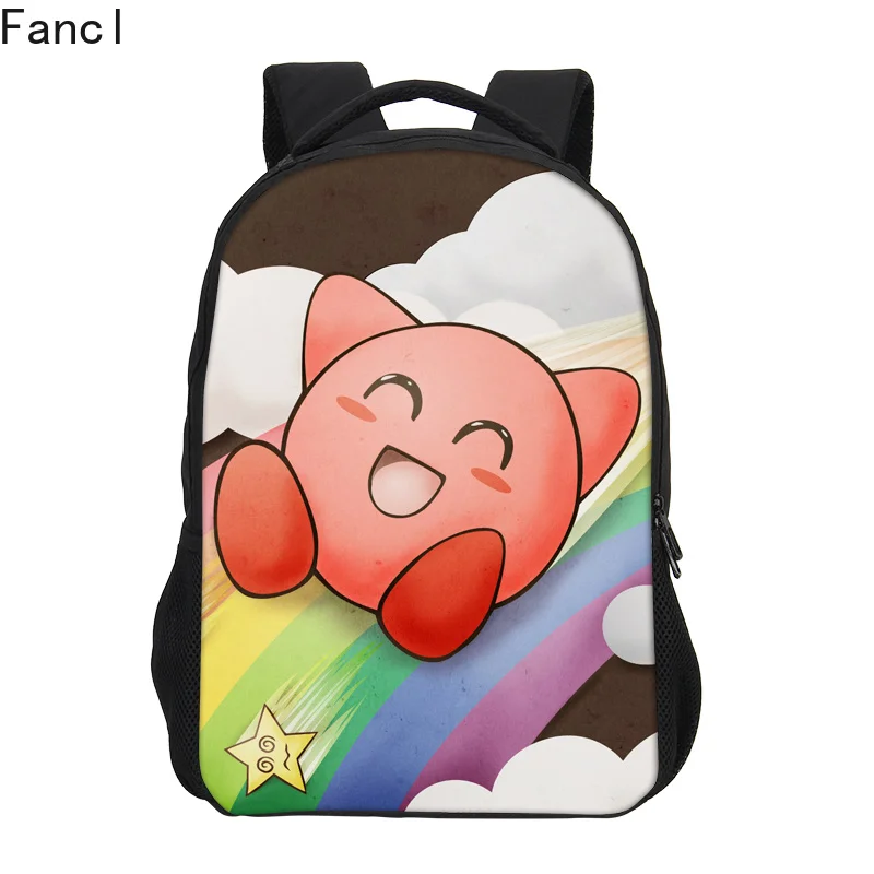Fashion Hot Kirby Study Backpack 3D Printing Bookbag Cute Children Shoulder Bag School Casul Girl | Багаж и сумки