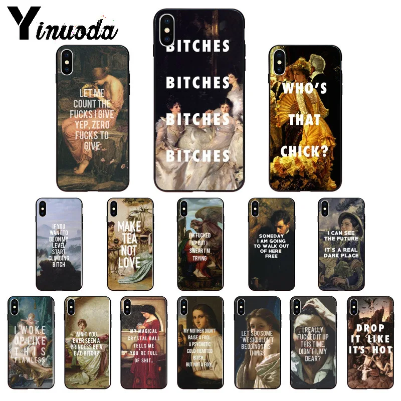 Yinuoda Great Classic Art with quotes Black Soft TPU Phone Case for Apple iPhone 8 7 6 6S Plus X XS MAX 5 5S SE XR Cover
Yinuoda Great Classic Art with quotes Black Soft TPU Phone Case for Apple iPhone 8 7 6 6S Plus X XS MAX 5 5S SE XR Cover