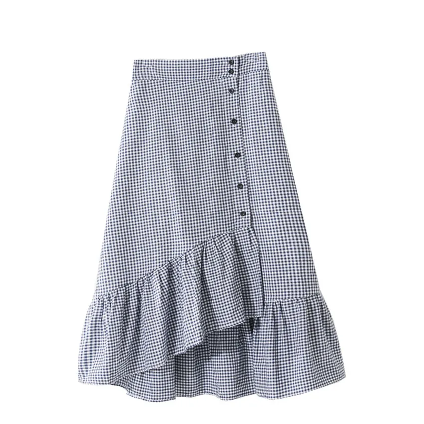 New Fashion Spring Summer Ruffled Skirts Women Black White Plaid Mermaid Skirt Long Skirt High Waist Cotton A-line Skirt WZ814
New Fashion Spring Summer Ruffled Skirts Women Black White Plaid Mermaid Skirt Long Skirt High Waist Cotton A-line Skirt WZ814