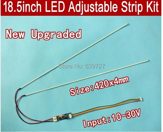 

NEW 18.5'' 420mm Adjustable brightness led backlight strip kit,Update 18.5inch-wide LCD ccfl panel to LED backlight