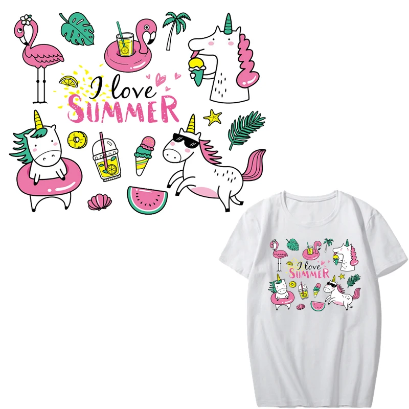 Summer Patch Iron on Transfer Flamingo Unicorn Patches for Clothing DIY T-shirt Dresses Appliques Heat Transfer Vinyl on Clothes
Summer Patch Iron on Transfer Flamingo Unicorn Patches for Clothing DIY T-shirt Dresses Appliques Heat Transfer Vinyl on Clothes