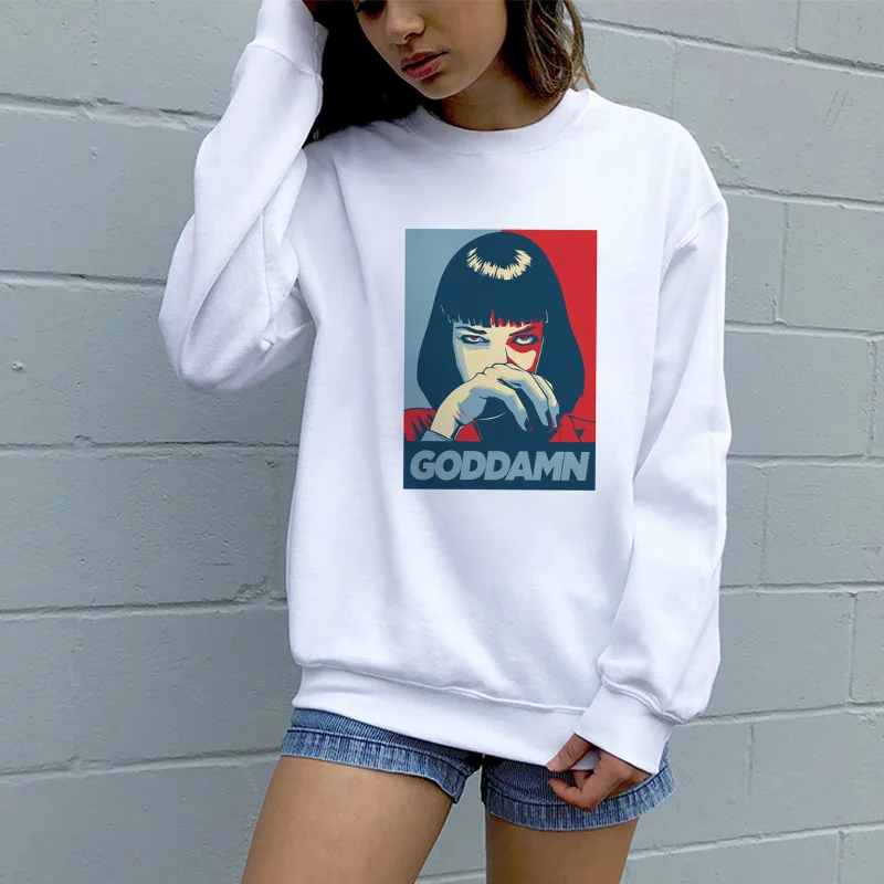 2019 New Fashion Women White Hoodies Funny Pulp Fiction Print Long Sleeve Sweatshirt O-neck Cartoon Spoof Casual Harajuku Hoodie
2019 New Fashion Women White Hoodies Funny Pulp Fiction Print Long Sleeve Sweatshirt O-neck Cartoon Spoof Casual Harajuku Hoodie
