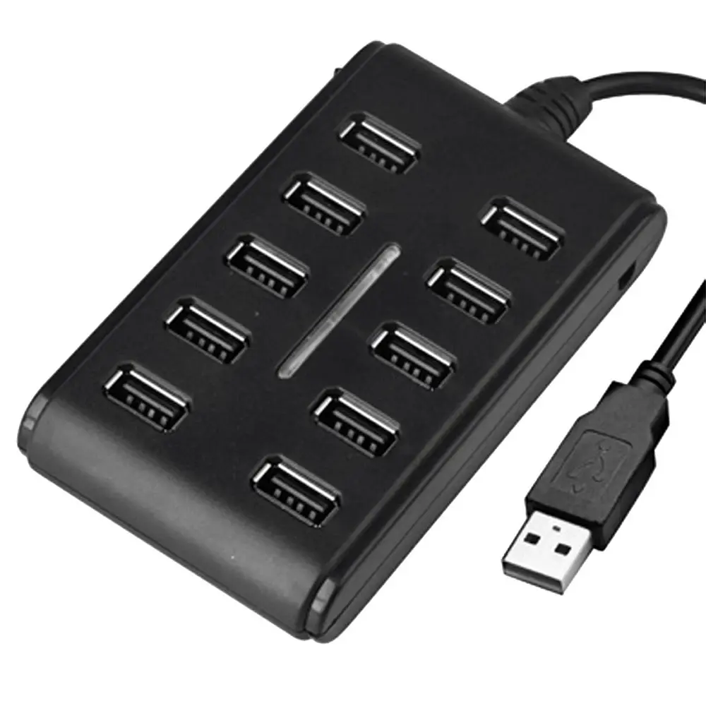 Высокая скорость 480 Мбит/с 10 портов USB 2 0 концентратор мульти персональный
