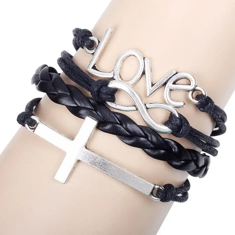 New Year Christmas Gifts Bangle Love Cross Infinite Handwoven Bracelet Personality Bracelet
New Year Christmas Gifts Bangle Love Cross Infinite Handwoven Bracelet Personality Bracelet