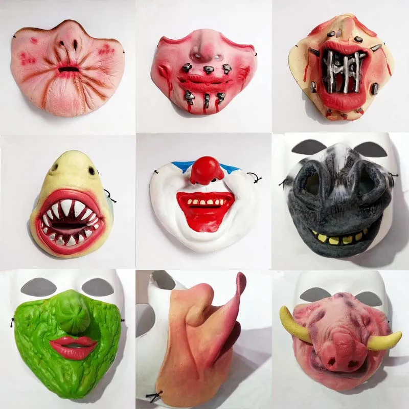 Halloween Latex Half Face Mask Kids Adults Masquerade Performance Masks Funny Props Halloween Party Dress Decoration
Halloween Latex Half Face Mask Kids Adults Masquerade Performance Masks Funny Props Halloween Party Dress Decoration