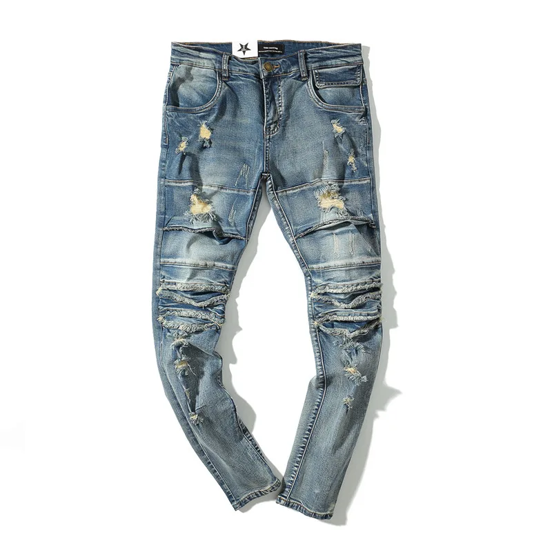 Fashion Men's Holes Skinny Jeans Pants Streetwear 2019 Ripped Slim fit Biker Jeans Denim Pants Hip Hop Men Destroy Pant GM110
Fashion Men's Holes Skinny Jeans Pants Streetwear 2019 Ripped Slim fit Biker Jeans Denim Pants Hip Hop Men Destroy Pant GM110