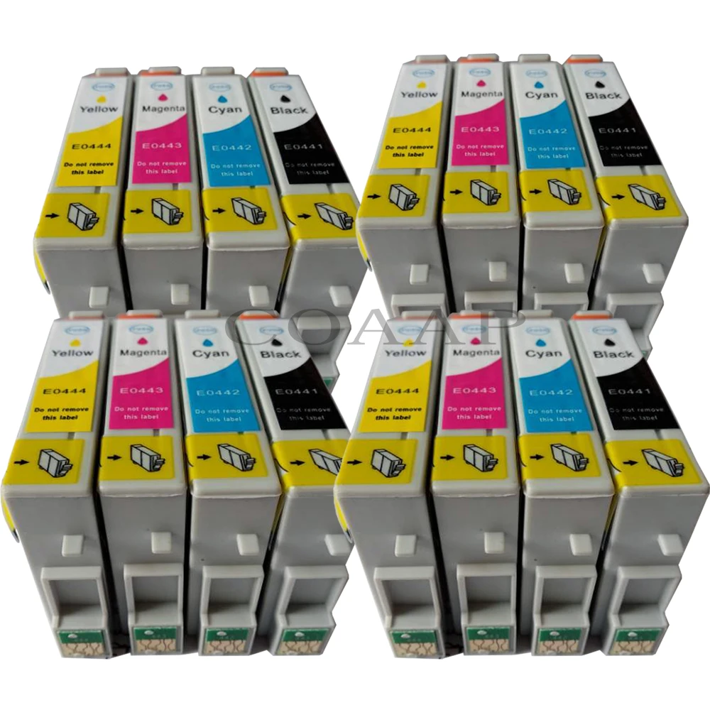 Совместимый картридж T0441 T0442 T0443 T0444 для Epson Stylus C64 C66 C68 C86 + C84N C84WN CX3600 CX3650 CX4600