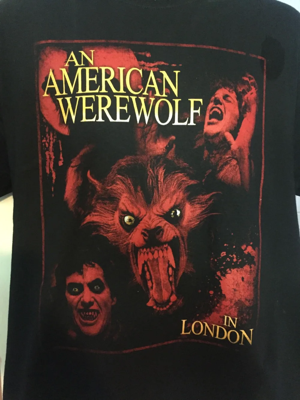 Мужская футболка с круглым вырезом An American Werewolf In London Повседневная однотонная