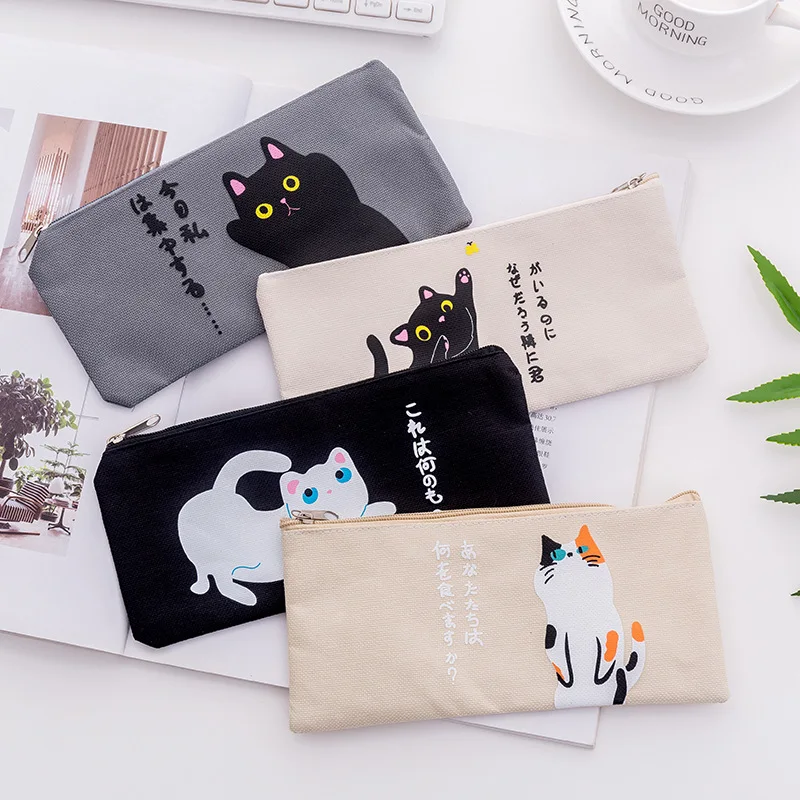 1 Pcs Cartoon Kawaii Cat Canvas Pencil Case Storage Organizer Pen Bags Pouch Pencil Bag Prize Gift School Supplies Stationery
1 Pcs Cartoon Kawaii Cat Canvas Pencil Case Storage Organizer Pen Bags Pouch Pencil Bag Prize Gift School Supplies Stationery