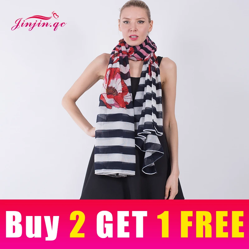 Jinjin.QC Fashion Women Floral Print Scarf Striped Scarves and Shawls Summer Suncreen Beach Pashmina Hijab Echarpe Foulard Femme
Jinjin.QC Fashion Women Floral Print Scarf Striped Scarves and Shawls Summer Suncreen Beach Pashmina Hijab Echarpe Foulard Femme