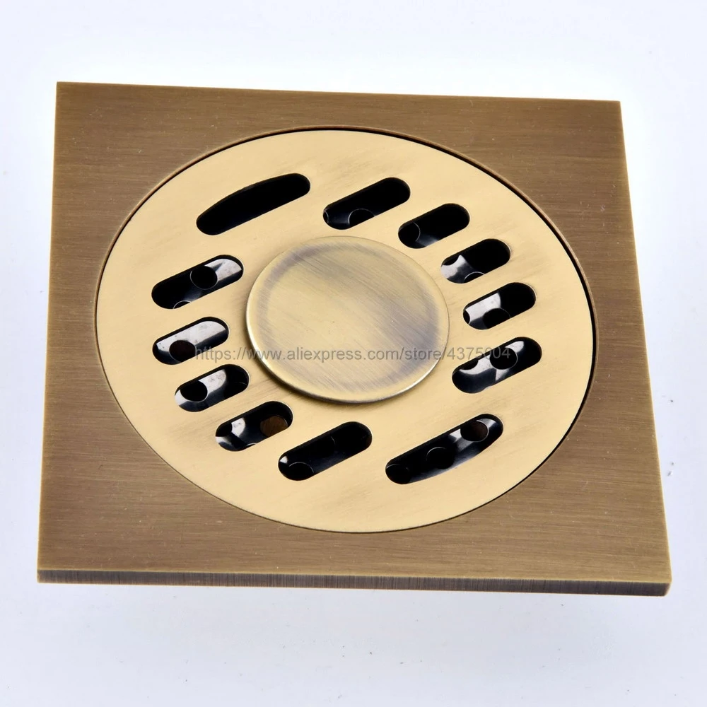 Shower Drains 10*10cm Square Bath Drains Strainer Hair Antique Brass Fish Carved Bathroom Floor Drain Waste Grate Drain Nhr084
Shower Drains 10*10cm Square Bath Drains Strainer Hair Antique Brass Fish Carved Bathroom Floor Drain Waste Grate Drain Nhr084