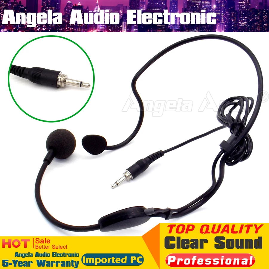 3.5 mm Screw Plug Headworn Condenser Microphone Headset Mic Microfono Microfone For Wireless Karaoke System Bodypack Transmitter
3.5 mm Screw Plug Headworn Condenser Microphone Headset Mic Microfono Microfone For Wireless Karaoke System Bodypack Transmitter
