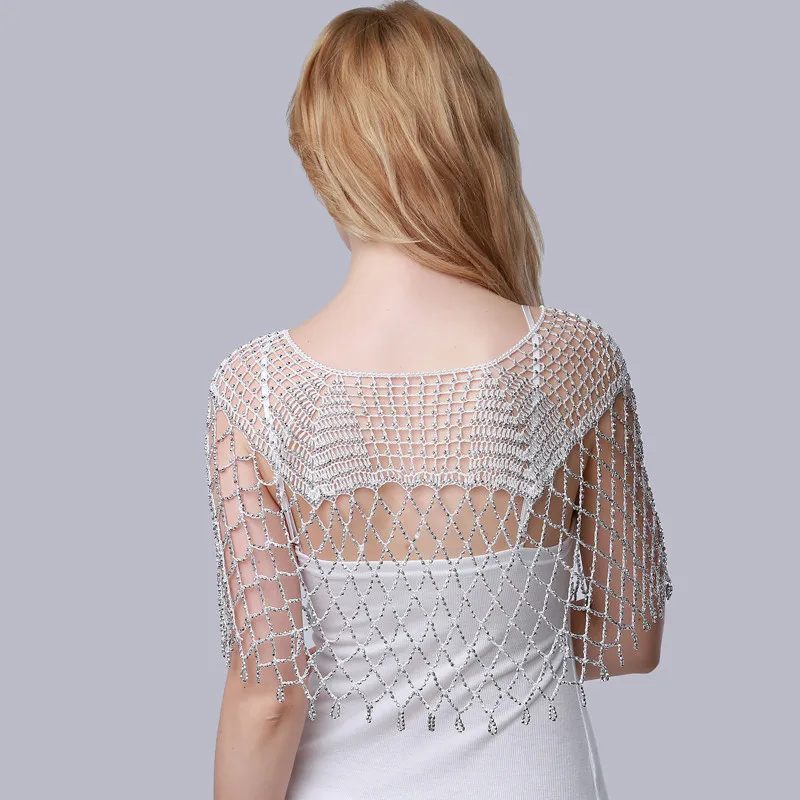 Summer Beach Women Shawls Handmade Beads Wraps Hollow Out Short Mini Mesh Shawl Cover Up Free Size Female Pashmina
Summer Beach Women Shawls Handmade Beads Wraps Hollow Out Short Mini Mesh Shawl Cover Up Free Size Female Pashmina