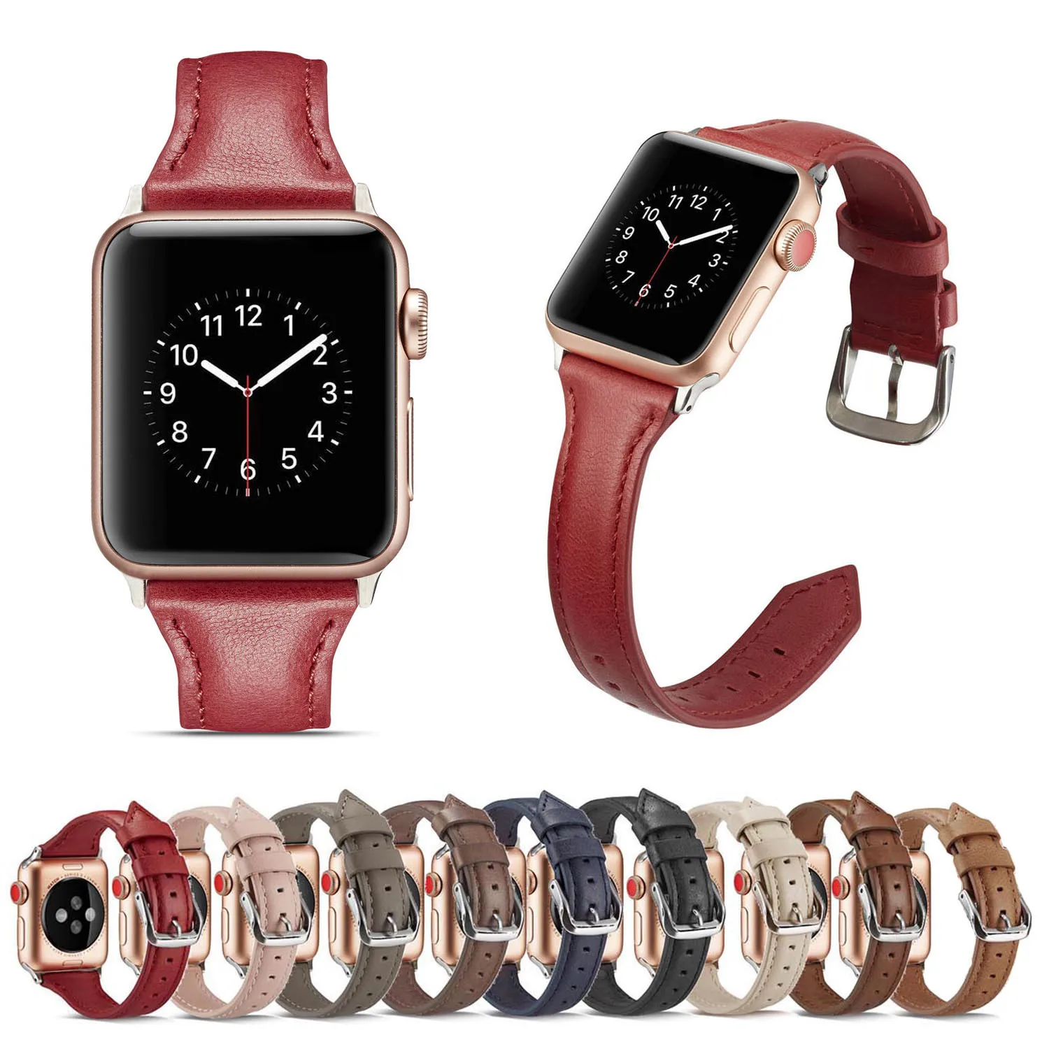 Тонкий ремешок из натуральной кожи для Apple Watch 44 мм 40 мм 42 мм 38 мм iWatch серии 4/3/2/1 Ремешок Браслет ремешок адаптеры
Тонкий ремешок из натуральной кожи для Apple Watch 44 мм 40 мм 42 мм 38 мм iWatch серии 4/3/2/1 Ремешок Браслет ремешок адаптеры