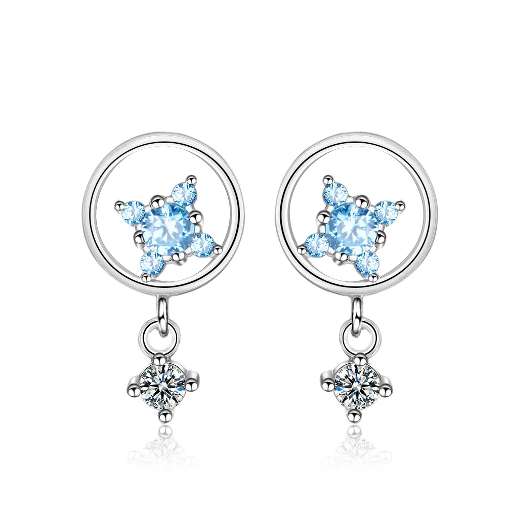 New Fashion Sweet Lovely Circle Wishing Star 925 Sterling Silver Earrings For Women Zircon Earrings oorbellen pendientes
New Fashion Sweet Lovely Circle Wishing Star 925 Sterling Silver Earrings For Women Zircon Earrings oorbellen pendientes