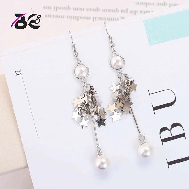 Be 8 Simple Design AAA CZ Pearl Long Dangle Earrings Wedding Bridal Party Luxury Star Design Drop Earring Jewelry E650
Be 8 Simple Design AAA CZ Pearl Long Dangle Earrings Wedding Bridal Party Luxury Star Design Drop Earring Jewelry E650
