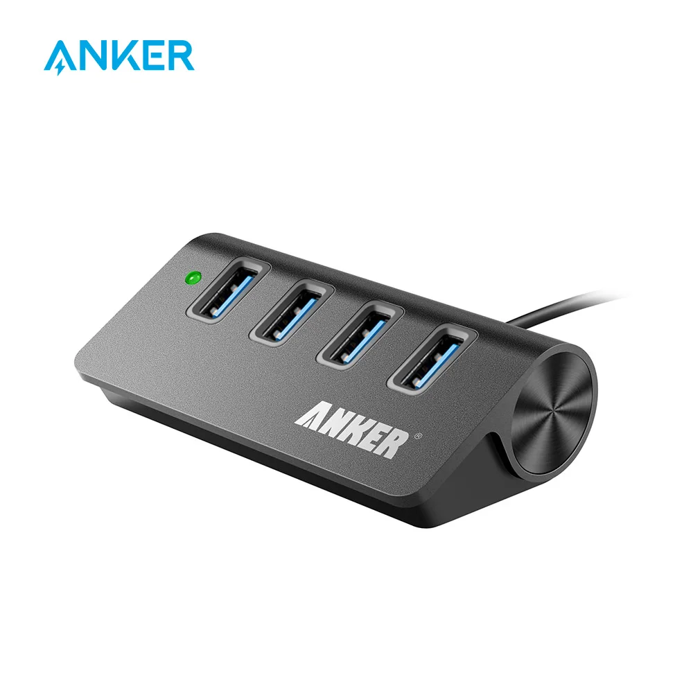 4-портовый алюминиевый концентратор Anker USB 3 0 с кабелем (карбон) | Компьютеры и офис