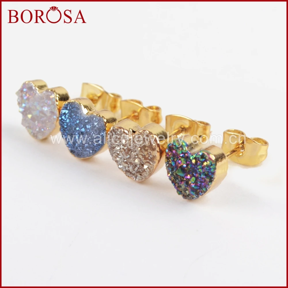Серьги-гвоздики BOROSA в форме сердца с натуральными драгоценными камнями для женщин, модные серьги-гвоздики золотого цвета G1328
Серьги-гвоздики BOROSA в форме сердца с натуральными драгоценными камнями для женщин, модные серьги-гвоздики золотого цвета G1328